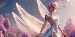 crystal subtle flower in a galactic ambiance beautiful fairy, transparent, delicate colors, in the foreground, full of details, smooth，soft light atmosphere, light effect，vaporwave colorful, concept art, smooth, extremely sharp detail, finely tuned detail, ultra high definition, 8 k, unreal engine 5, ultra sharp focus