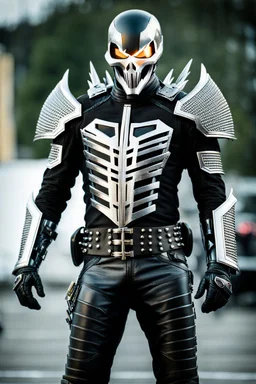 Ghost Rider in futuristic armor, photograph