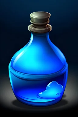 mana potion with blue clour, make it more casual