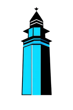 Blue and black Tower logo by picaso