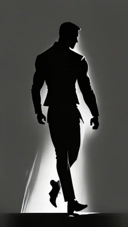 A determined individual with a sharp silhouette, showcasing discipline and focus in their posture and demeanor