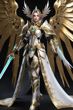 Realistic photography,front_view, Beautiful super model European girl dressing Angel Queen, silver wings,looking at viewer,traditional dress ornaments mechanical armor china warframe traditional, intricate armor, delicate golden shine bright filigree, intricate filigree, black metalic parts, detailed part, jewelry diamonds,dynamic pose,abstrac background, dynamic lighting, epic fantasy concept art by noah bradley