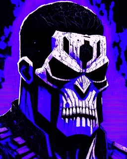 the punisher thanos, a little bit of purple tones