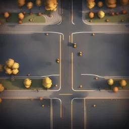 road stylized top down
