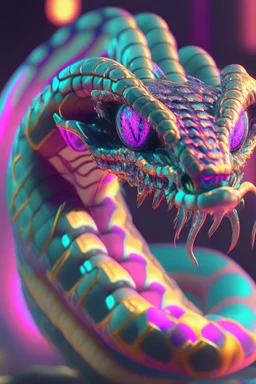 Snake cyclops bull-like ,delicate colors, ultra detailed, smooth, light effect，vaporwave colorful, smooth, extremely sharp detail, finely tuned detail, ultra high definition, 8 k, unreal engine 5, ultra sharp focus