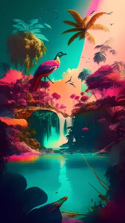 The paradise,with color