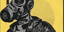 S.T.A.L.K.E.R "natalie portman covered broken gasmask" siebdruck