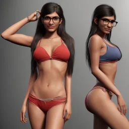 just one people, perfect face "mia khalifa" american actress, full boby, realistic, 4k, render, texture