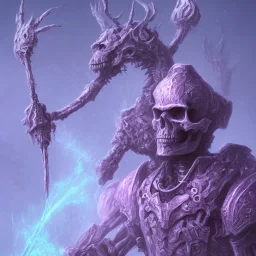 dark skeleton snow frozen skull mountain giant titan purple pink decay frozen screaming cyborg sword