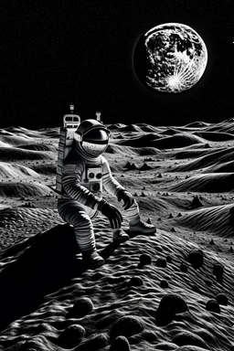 techno rave on the moon