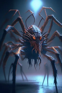 Dragon spider parasite creature,cinematic lighting, Blender, octane render, high quality