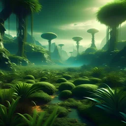 alien jungle landscape