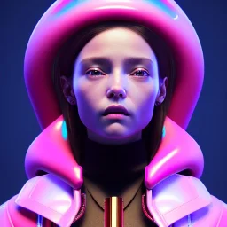 Spanish woman, rounded face, purpurin made up, red, blue, pink, cold, latex coat, leather, soft color, highly detailed, art stations, concept art, smooth, unreal engine 5, god rays, ray tracing, RTX, lumen lighting, ultra detail, volumetric lighting, 3d, finely drawn, high definition, high resolution, neon background.