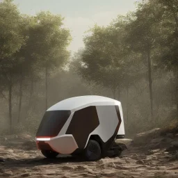 An autonomous electric recreational vehicle for traveling outside the city to nature, and when the vehicle reaches nature it splits into 2 units, one a residential unit and the other becomes a small vehicle