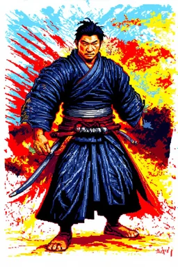 pop art pixels 1000 images samurai