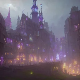 A magical city castle for warlocks and witches