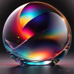 "A delicate sphere diamond, ethereal colours, fine fract...,color fracture on water splash