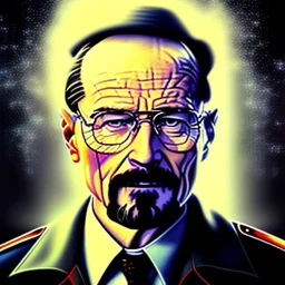 a portrait of Walter White, Leonardo da Vincis art style, high quality,