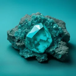 A piece of Turquoise mineral, realistic, ultra detailed, well defined, a masterpiece, photo realistic, on a spectacular solid color background, sharp photography with sharp focus, high definition, centered image, full body length