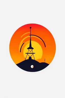 logo for a telecom company with the backround of a sunset