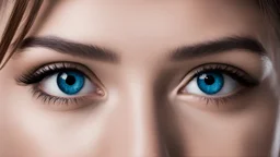 a realistic closeup photo of a personâs eyes, their pupils and irises are in the shape of QR Codes, a realistic closeup photo of a personâs eyes