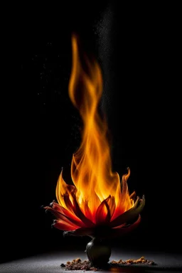 Flor quemándose