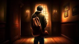 In this concluding chapter, full of wisdom and caution, the main character is shown standing in front of the cursed bag with a firm look. He holds it in his hands as he contemplates it carefully, his face reflecting firm decision. The room is lit with a soft light that highlights the decisive moment. The crossing of contradictory emotions can be seen in a person's eyes, as they grieve the loss of the part they had for so long, but feel inner strength and wisdom after the victory. After careful