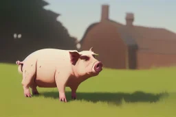 pig on a farm