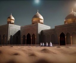 Muslims Praying in a mousqe