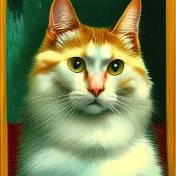 Portrait of a cat by Van Gogh