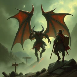 Western devil fantasy art