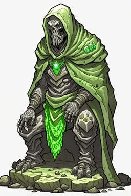 stone golem malphite humanoid earthelemental rogue robe hood