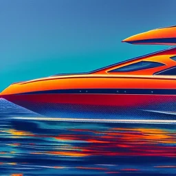 fullbody Drawing of 'sketch of SUperBoat',intricate detail,andrea bonelli,Kilian Eng,Ohrai,evan lee,Aleksandr Sidelnikov,KyuYong Eom,three quarters frontal aerial view,toned colors,16k