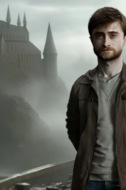 Daniel Radcliffe wearing Harry potter, fog, smoke, octane render, render, 4k, vray, 3dmax, realistic