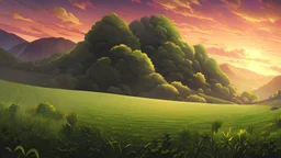 grassy fields with beautiful sky