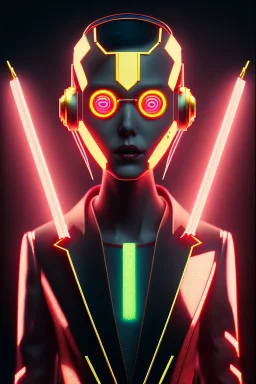 MCU Portrait, Front image. cyberpunk Asian woman, pink short hair. Ceramic, rabbit mask, latex suit. Red, black, gold, color. Punk style, minimal details. highly detailed, concept art, smooth, unreal engine 5, god rays, ray tracing, RTX, lumen lighting, ultra detail, volumetric lighting, 3d, finely drawn, high definition, high resolution.