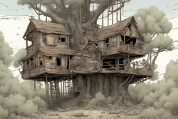 Treehouse, post apocalyptic, comic book,