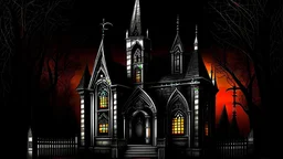 gothic church on halloween