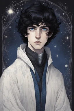 black hair freckles blue eyes young wizard beardsley