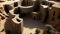 Morphology Form: Circle Operation: Corrugated Program: Pilgrimage Site Scale: Extra Small Modifiers Random: Kinetic Context: Desertic Architect: Rafael Moneo Architectural Style: Expressionist Material/Texture: Asphalt Visualization Visualization Style: 3D Animation Represen