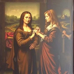 Monalisa tangoing whit Rembrandt