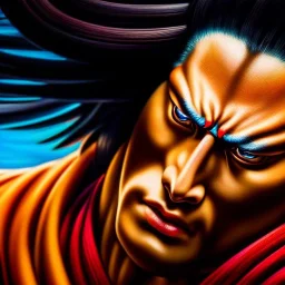 Ultra detailed fullbody Portrait in oil on canvas of Earthquake(Samurai Shodown),intense stare,extremely detailed digital painting, extremely detailed face,crystal clear Big eyes,with full head inside portrait, mystical colors ,perfectly centered image, perfect composition, rim light, beautiful lighting,masterpiece,8k, stunning scene, raytracing, anatomically correct, in the style of robert e howard and Ken Kelley and Ohrai Noriyoshi and Simon Bisley and tomzj1