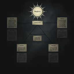 draft diagram in fantastical psychology, dark negative space, minimalism, Maslows hierarchy of fear, psychological necromancy
