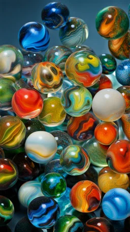 many stunning glass marbles, colorful, extremely detailed, realistic shapes, colorul, 90s nostalgia, stunning, shiny, ultra detailed, perfect photo