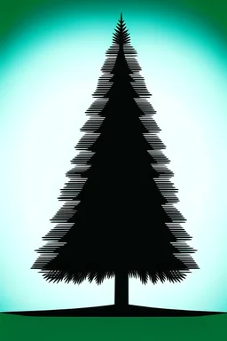 simplistic vector image of a spruce tree