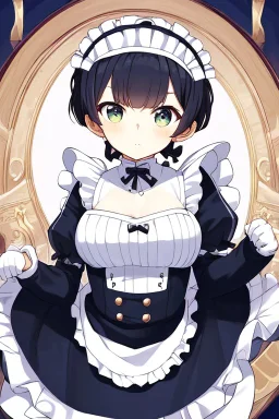 Cat Girl Maid, in the style of anime