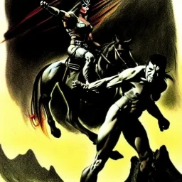 drawing riders of the apocalypse Frank Frazetta Style