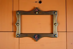 a western style graphic framing element made of brass