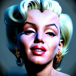 Realistic image portrait, Marylin Monroe, highly detailed, concept art, unreal engine 5, ray tracing, RTX, lumen lighting, ultra detail, volumetric lighting, 3d, finely drawn, high definition, high resolution.