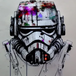 photorealistic at-at pilot helmet with weathered painting , illustration on coarse canvas by <agnes cecile> and <Yoji Shinkawa>, ornate and intricate details , soft smooth lighting, ultra detailed concept art,